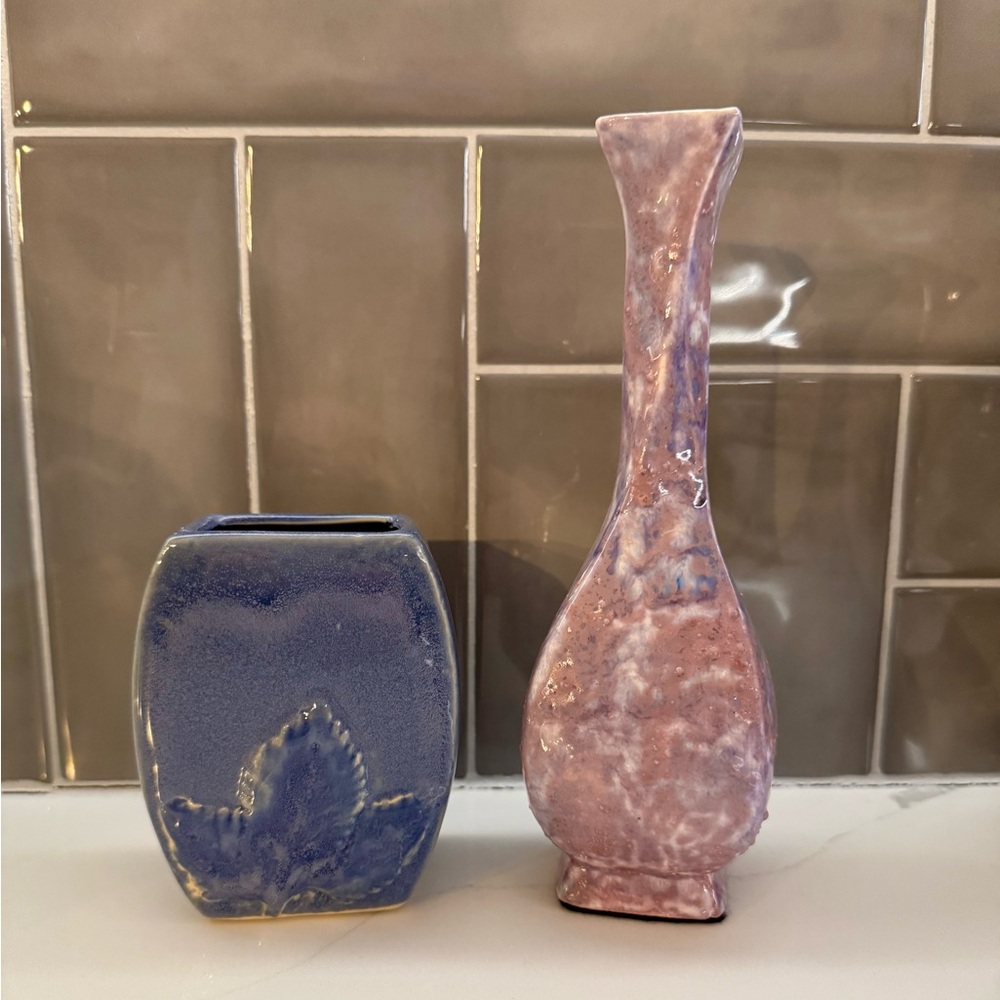 Pair of vintage Art Pottery vases